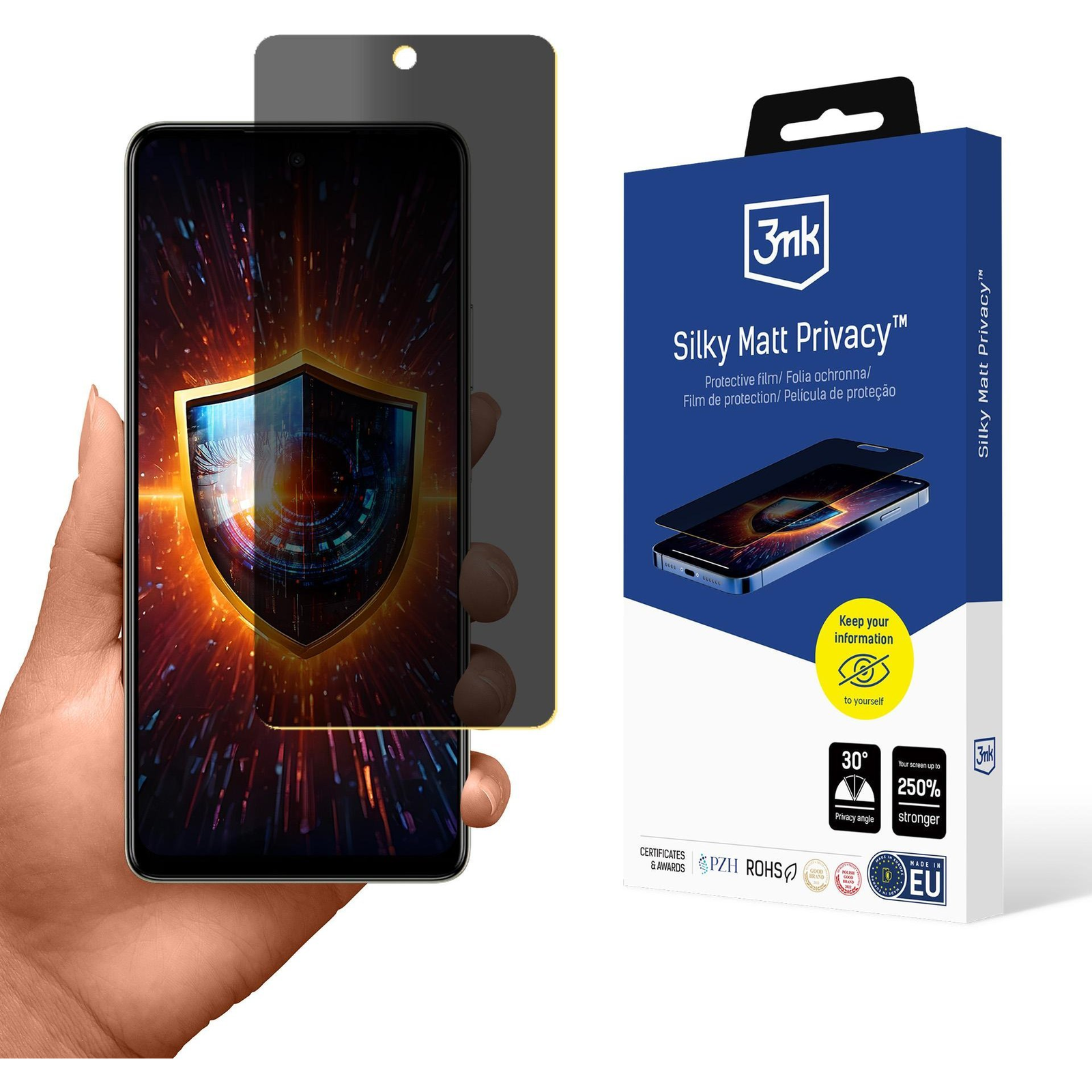 3MK Silky Matt Privacy Tecno Spark 20 Pro védőfólia (5903108630450)